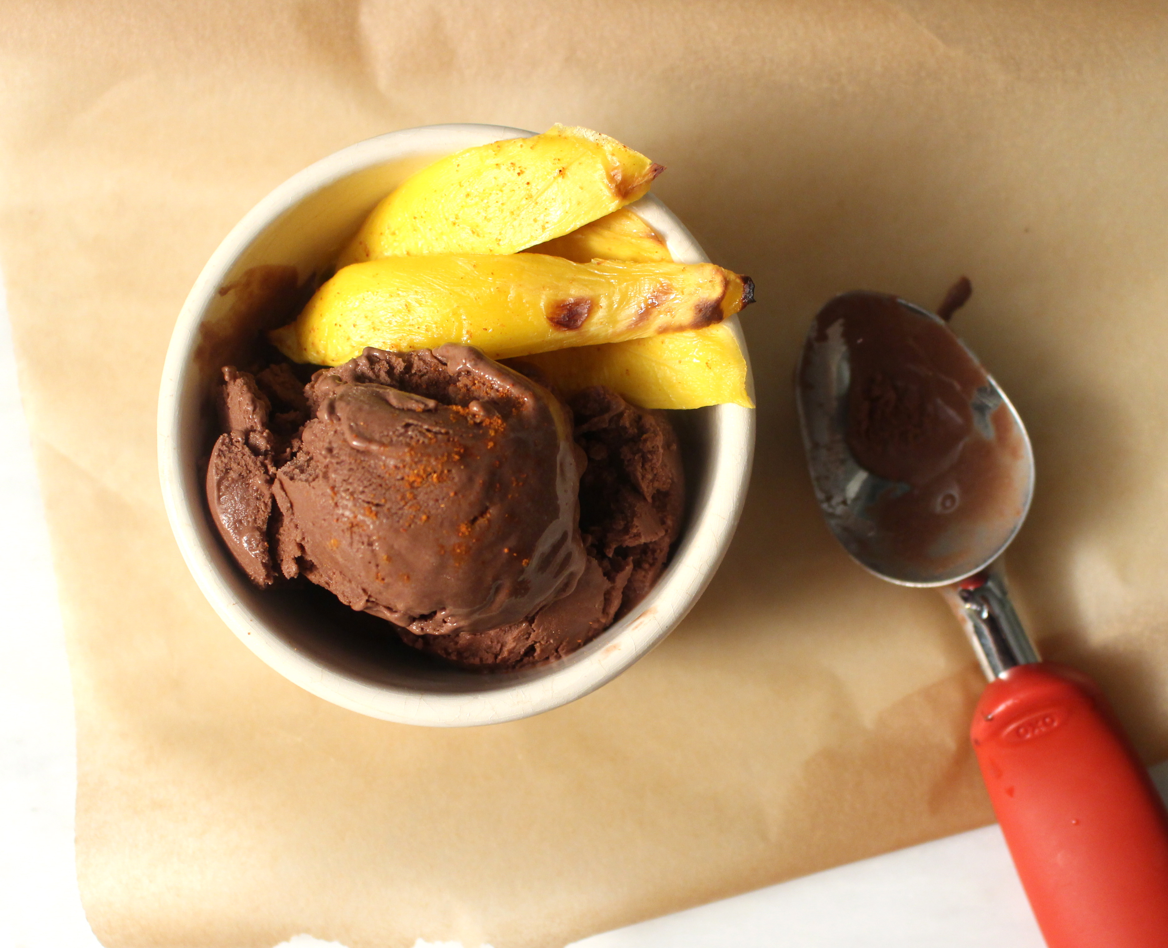 Spicy Mango and Chocolate Ice Cream
