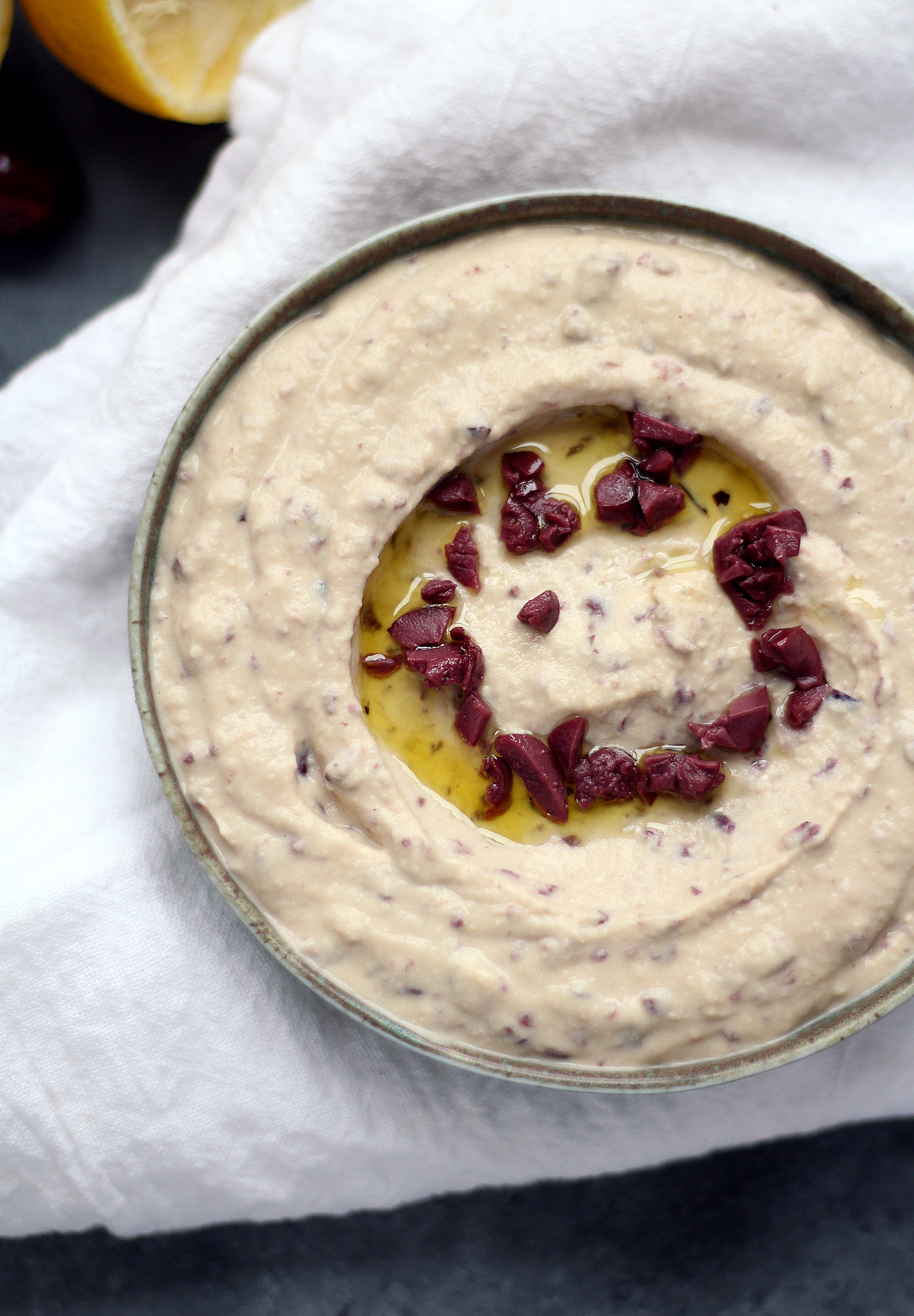 Easy Kalamata Olive Hummus