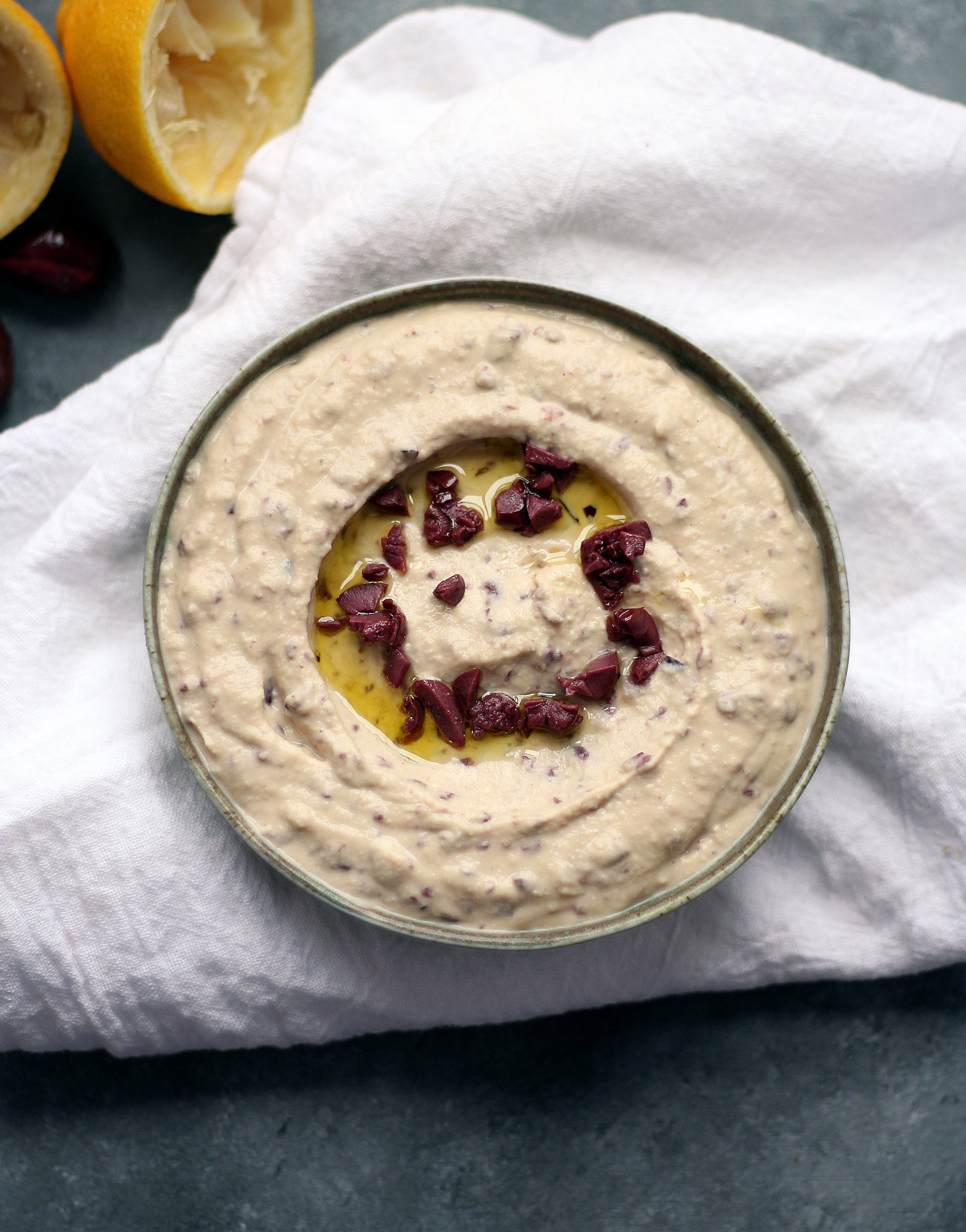 Easy Kalamata Olive Hummus