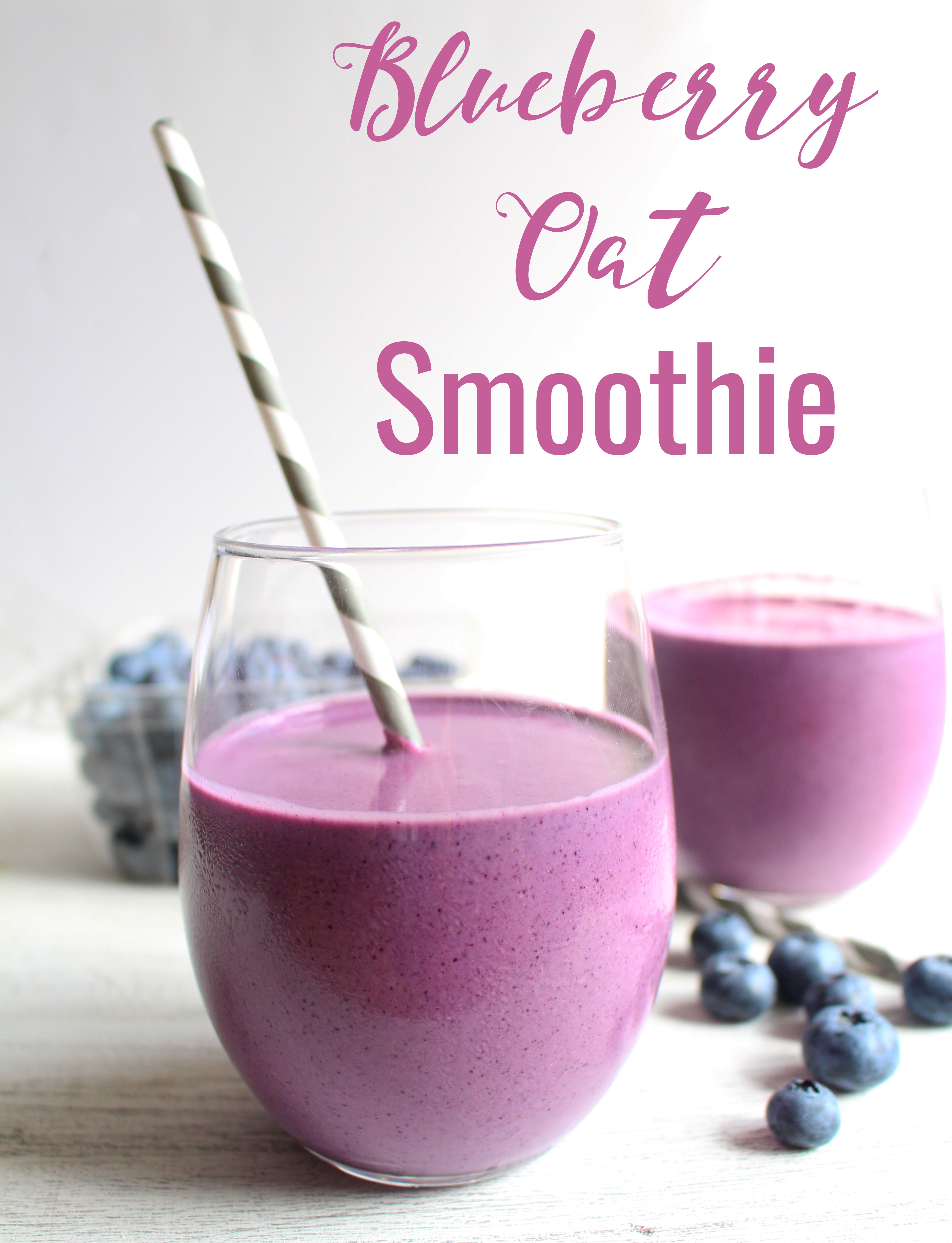 Blueberry oat smoothie - like a blueberry crumble packed into a smoothie!