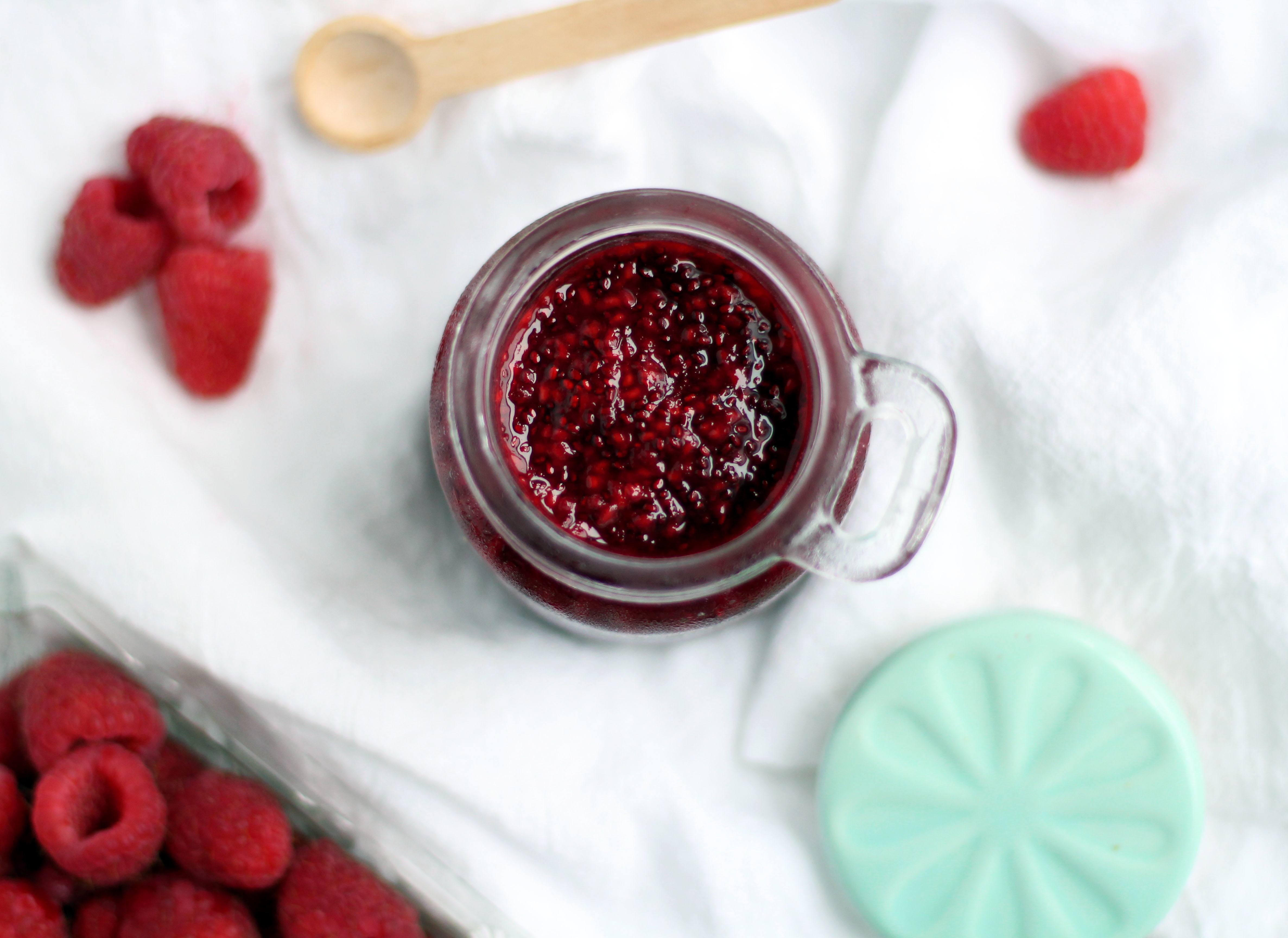 Raspberry Rosewater Chia Jam - the easier way to make jam!