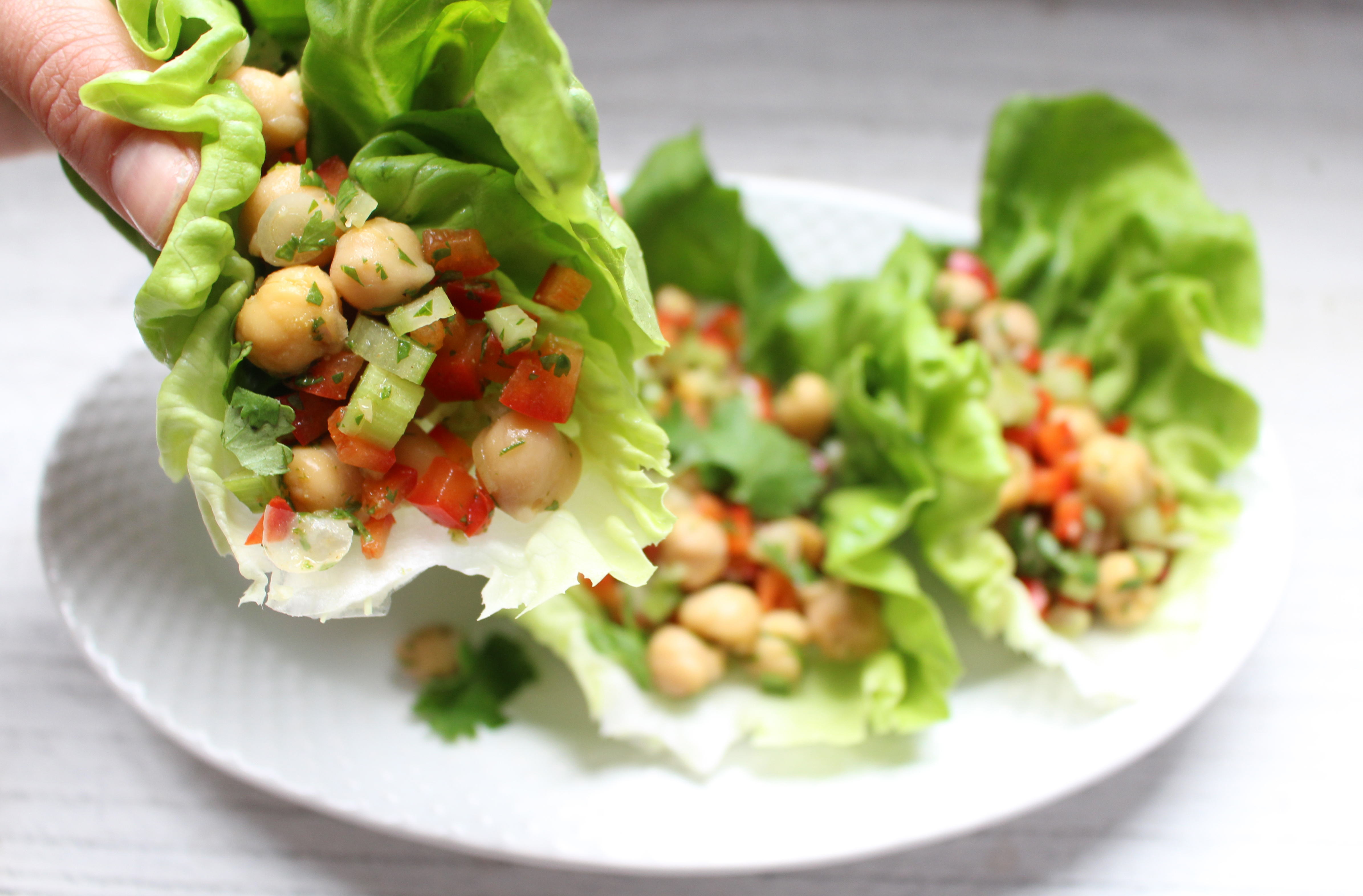 The perfectly crunchy salad that can be served by itself, in lettuce wraps, or with chips!