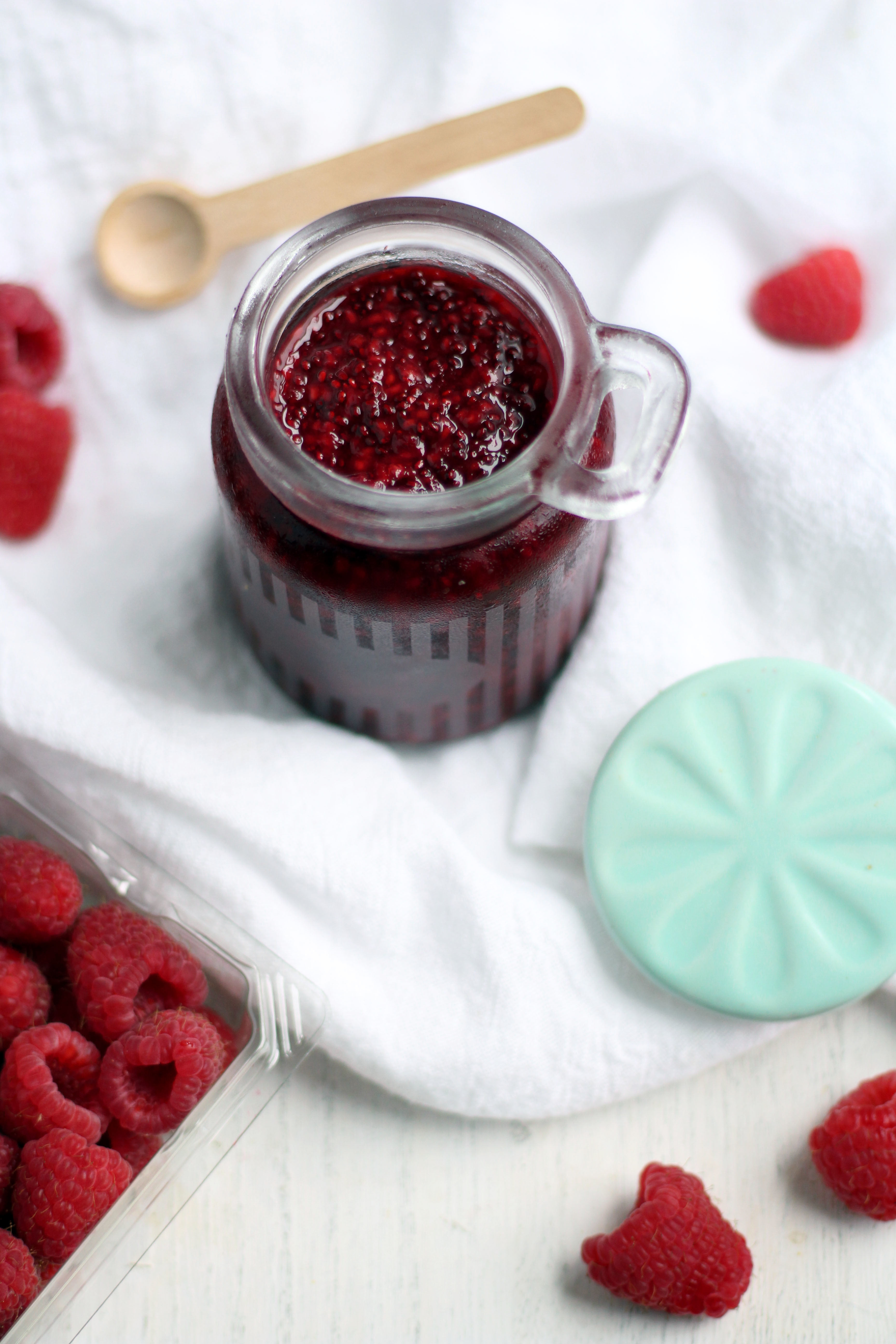 Raspberry Rosewater Chia Jam - the easier way to make jam!