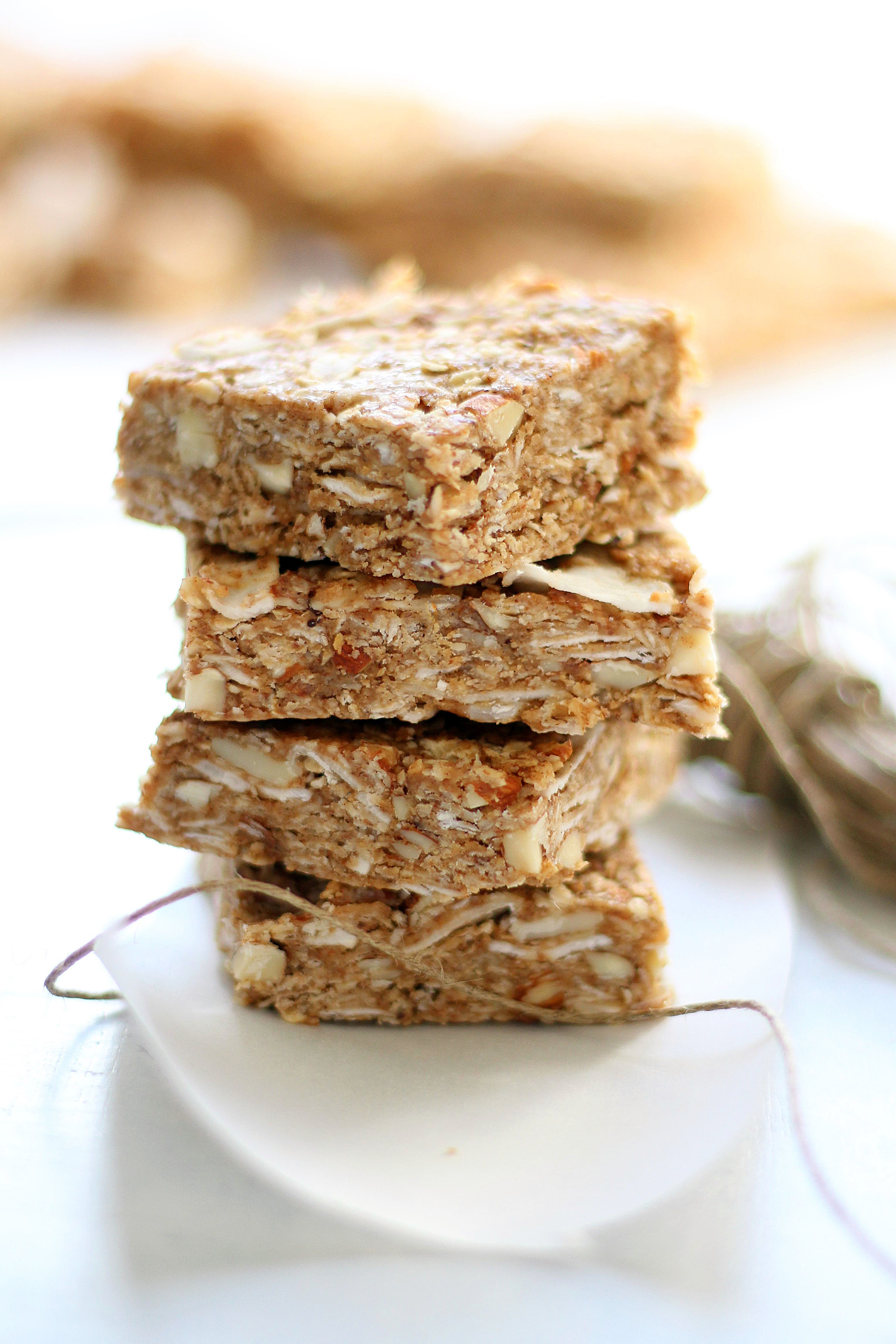 No Bake Chai Spiced Almond Granola Bars