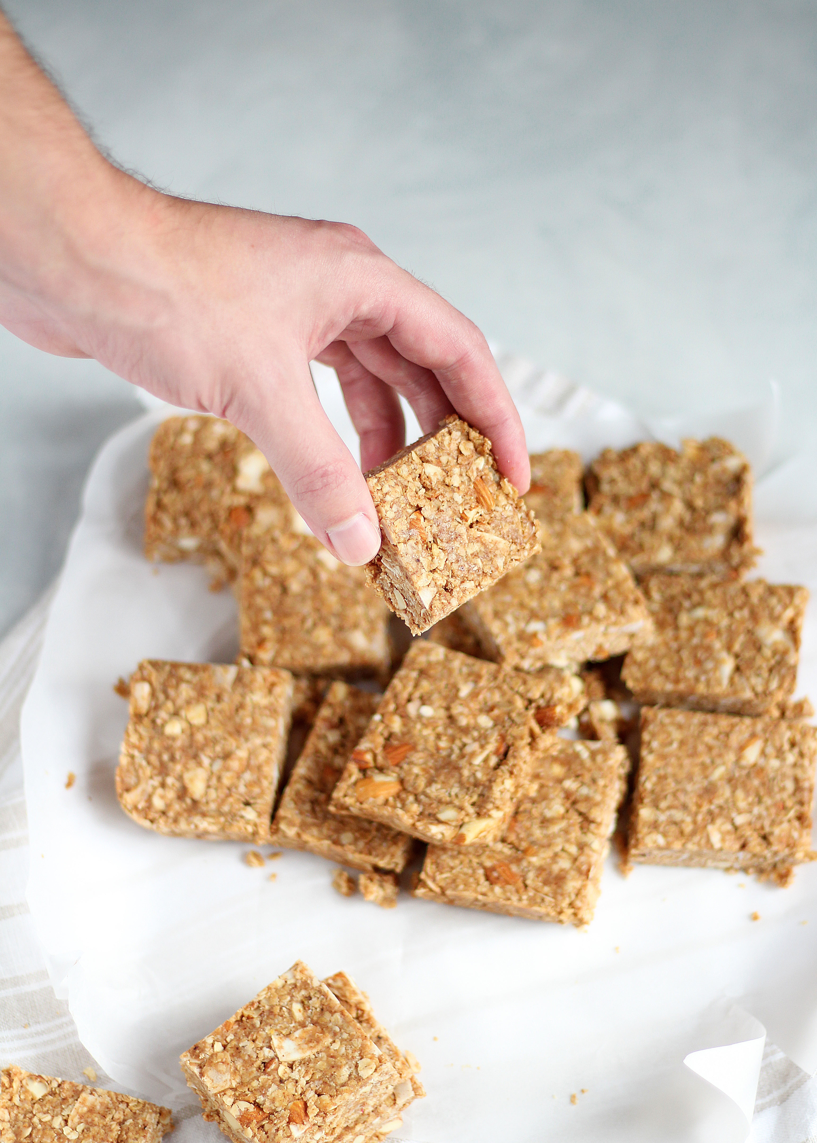 No Bake Chai Spiced Almond Granola Bars