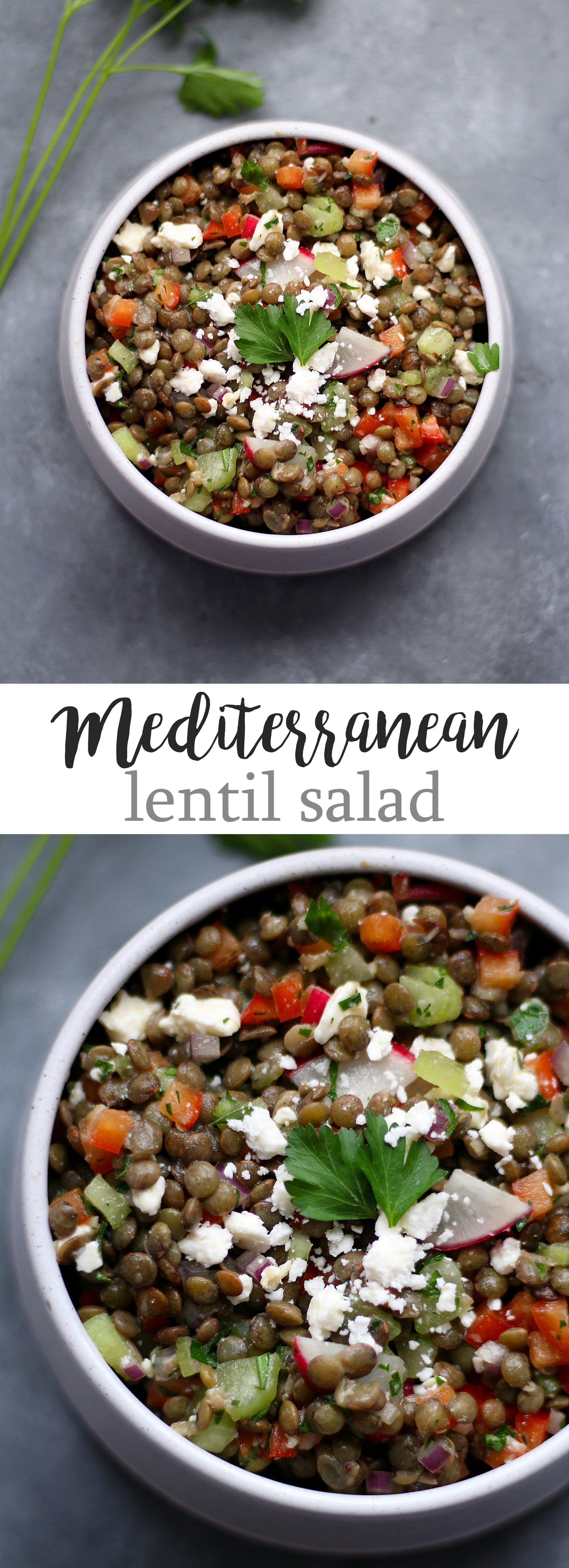 Fresh and Crunchy Mediterranean Lentil Salad
