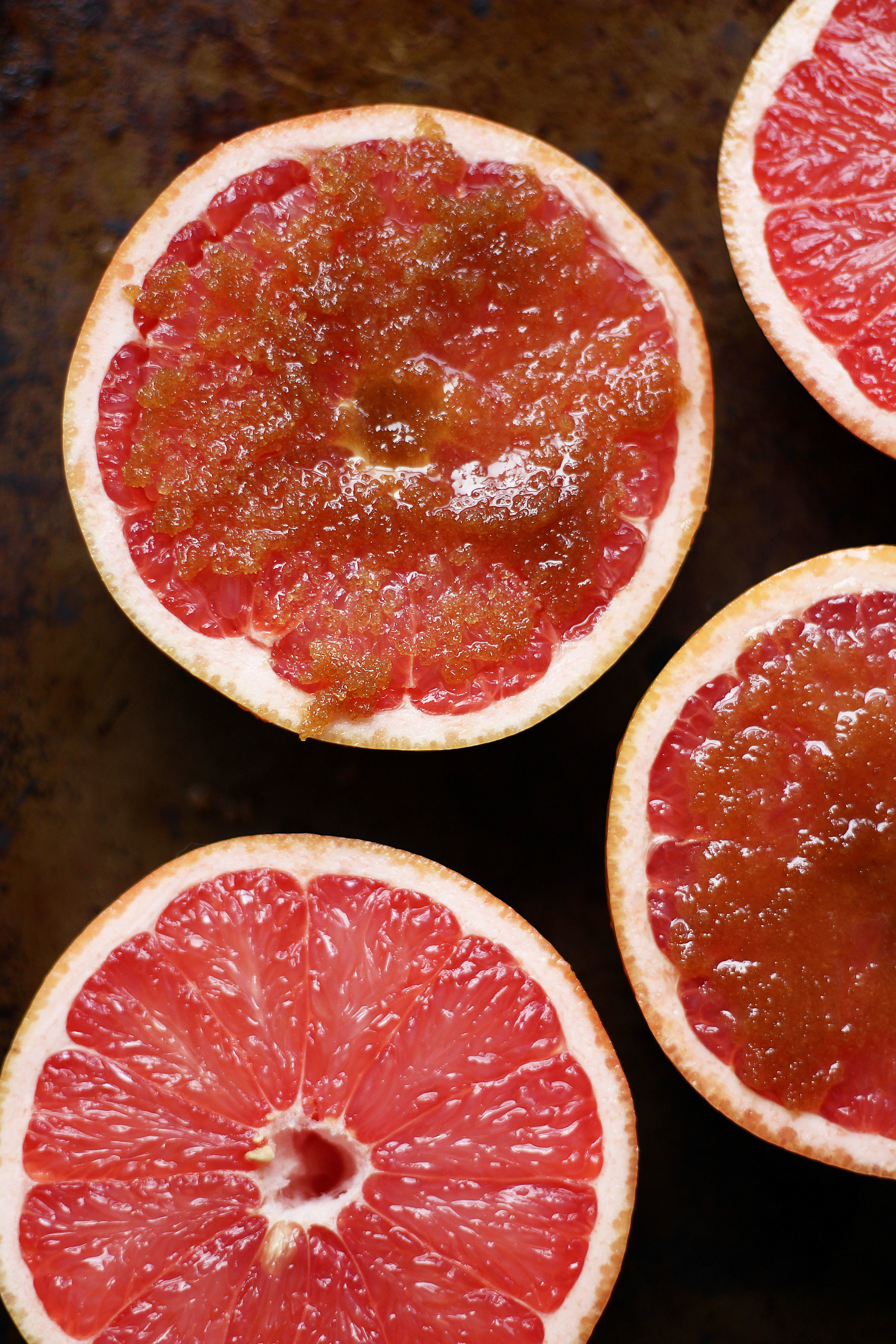 Rose Water Broiled Grapefruit