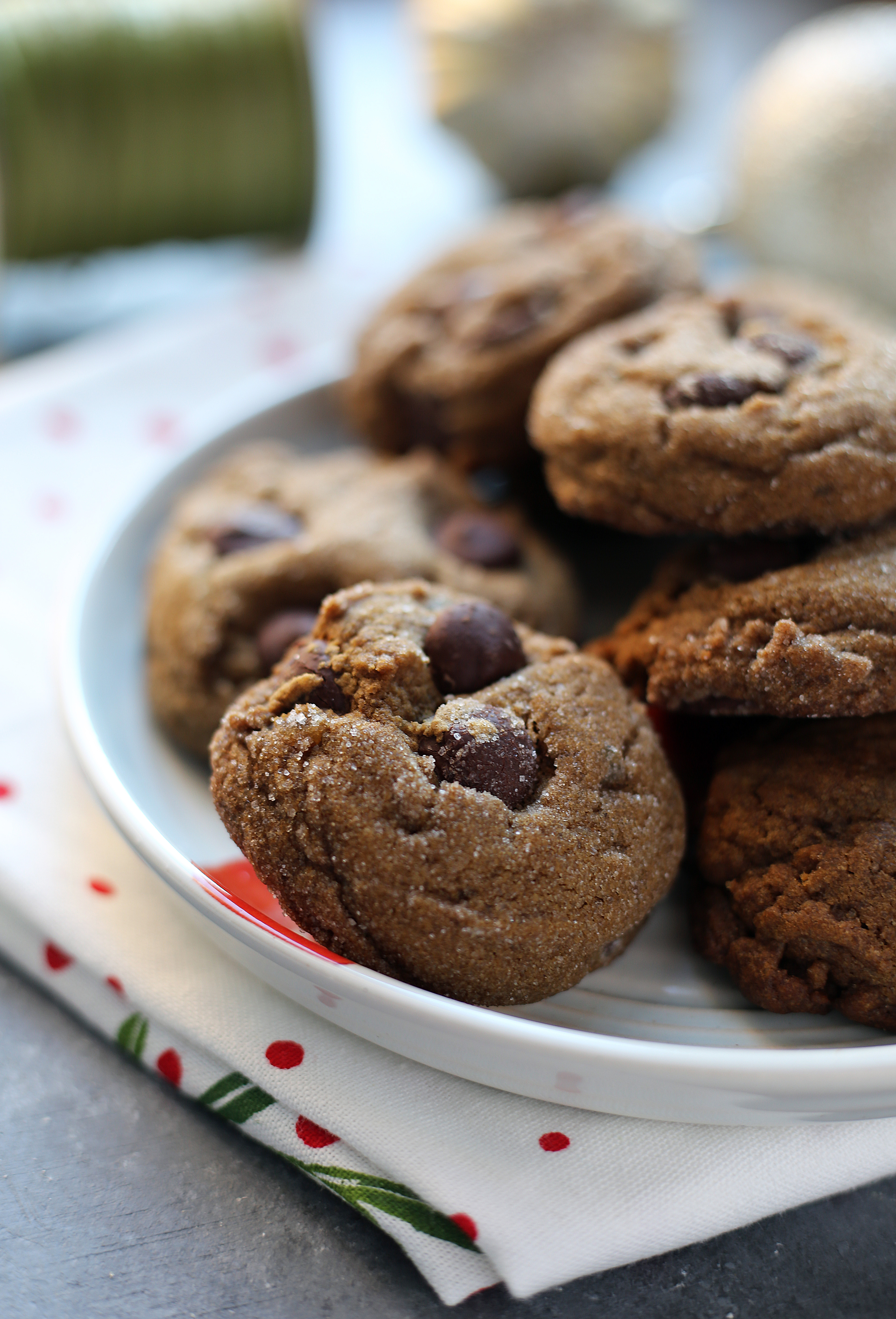 Chewy Double Ginger Chip Cookies