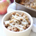 Zucchini Apple Baked Oatmeal. The best fall breakfast to bake ahead of time and enjoy all week!
